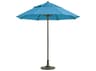 Grosfillex Windmaster Aluminum 7 Foot Round Fiberglass Outdoor Patio Umbrella in Sky Blue