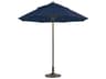 Grosfillex Windmaster Aluminum 7 Foot Round Fiberglass Outdoor Patio Umbrella in Navy