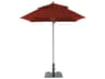 Grosfillex Windmaster Aluminum 6 Foot Square Fiberglass Outdoor Patio Umbrella in Terra Cotta