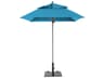 Grosfillex Windmaster Aluminum 6 Foot Square Fiberglass Patio Umbrella in Sky Blue