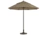 Grosfillex Windmaster Aluminum 9 Foot Round Fiberglass Patio Umbrella in Taupe