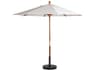 Grosfillex Market Wood 7 Foot Round Outdoor Umbrella in White