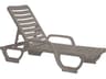 Grosfillex Bahia Resin French Taupe Stacking Adjustable Outdoor Chaise Lounge