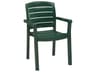 Grosfillex Acadia Resin Amazon Green Stacking Outdoor Patio Dining Arm Chair
