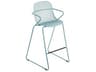 Grosfillex Ramatuelle Steel Blue Ether Patio Bar Stool