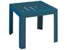 Grosfillex Westport Resin Barn Blue Square Outdoor Patio End Table