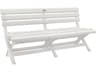 Grosfillex Westport Resin White Patio Bench