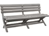Grosfillex Westport Resin Barn Gray Outdoor Bench