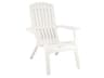 Grosfillex Westport Resin White Outdoor Adirondack Chair
