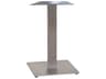 Grosfillex Gamma Steel Silver Gray Square Dining Height Table Base