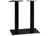 Grosfillex Gamma Steel Black Rectangular Bar Height Lateral Table Base