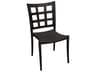 Grosfillex Plazza Aluminum Black Stacking Outdoor Patio Dining Side Chair