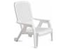 Grosfillex Bahia Resin White Stacking Deck Lounge Chair