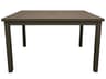 Grosfillex Sigma Aluminum Fusion Bronze Rectangular Outdoor Dining Table with Umbrella Hole
