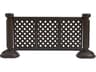 Grosfillex Crowd Control Resin Black 3-Panel Section of Portable Fencing