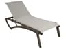 Grosfillex Sunset Aluminum Resin Fusion Bronze Outdoor Patio Chaise Lounge in Beige