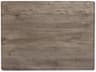 Grosfillex Molded Melamine Resin Aged Oak Rectangular Table Top