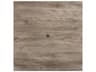 Grosfillex Molded Melamine Resin Aged Oak Square Table Top with Umbrella Hole