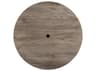 Grosfillex Molded Melamine Resin Aged Oak Round Table Top with Umbrella Hole