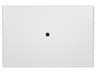 Grosfillex Molded Melamine Resin White Rectangular Table Top with Umbrella Hole