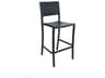 Grosfillex Java Aluminum Charcoal Stacking Armless Outdoor Patio Bar Stool
