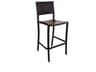 Grosfillex Java Aluminum Bronze Stacking Armless Patio Bar Stool