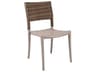 Grosfillex Java Resin French Taupe Stacking Outdoor Patio Dining Side Chair