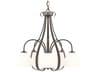 Hubbardton Forge Sweeping 5-Light Glass Bell Chandelier