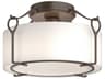 Hubbardton Forge Bow 1-Light Glass Drum Flush Mount