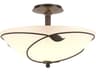 Hubbardton Forge Leaf 3-Light Glass Bowl Semi Flush Mount