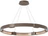 Hubbardton Forge Aura 12-Light Bronze Glass LED Round Pendant