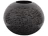 Howard Elliott Chiseled Black Globe Vase
