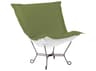 Howard Elliott Outdoor Puff Scroll Seascape Moss Fabric Cushion Lounge Chair