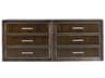 Hickory White Custom Elements Cabinet 6-Drawers Brown Maple Wood Double Dresser