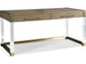 Hickory White Odyssey Brown Oak Wood Argon Acrylic Writing Desk