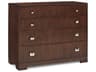 Hickory White Trellis Modern Walnut Brown Ash Wood Accent Chest