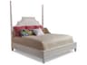Hickory White Trellis Ash Wood Upholstered Mazie Poster Bed