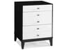 Hickory White Central Park 3-Drawers Black Maple Wood Nightstand