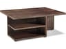 Hickory White Modern Retreat Rectangular Wood Walnut Coffee Table