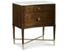 Hickory White Novella 2-Drawers Nightstand with Stone Top