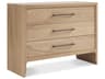 Hickory White Revival 3-Drawers Brown Oak Wood Dresser