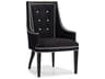 Hickory White Custom Elements Upholstery Black Upholstered Arm Dining Chair