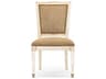 Hickory White Continental Classics Beech Wood Beige Leather Side Dining Chair