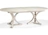 Hickory White Journey The World Oval Wood Sandstone Dining Table