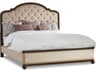 Hooker Furniture Leesburg Rich Beige Mahogany Wood Upholstered Queen Panel Bed