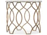 Hooker Furniture Melange Corrina Round Stone White Onyx Gold End Table