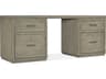 Hooker Furniture Linville Falls Wood Gray Hardwood Secretary Desk with Two Files