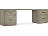 Hooker Furniture Linville Falls Wood Gray Oak Secretary Desk with Two Files