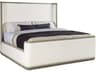 Hooker Furniture Linville Falls Boones Merino Pearl Wood White Solid Upholstered Queen Panel Bed