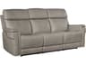 Hooker Furniture Lyra Zero Gravity Power Sahara Ash Gray Leather Sofa with Headrest